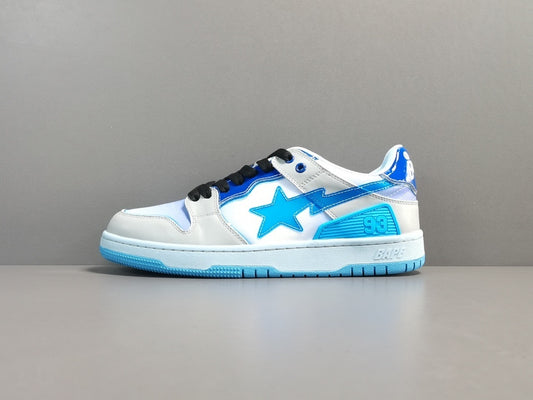 BAPE SK8 STA sneakers blue white streetwear premium stylish casual shoes