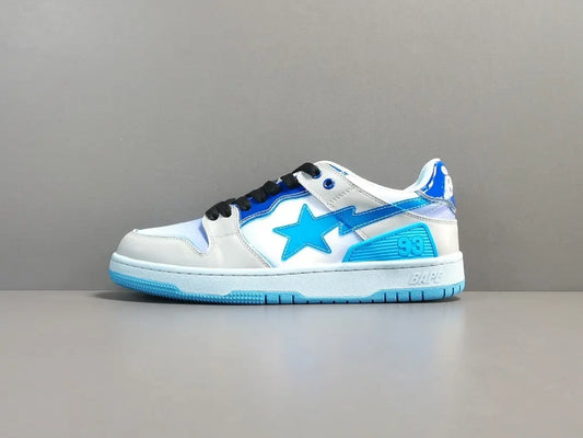 BAPE SK8 STA sneakers blue white streetwear premium stylish casual shoes