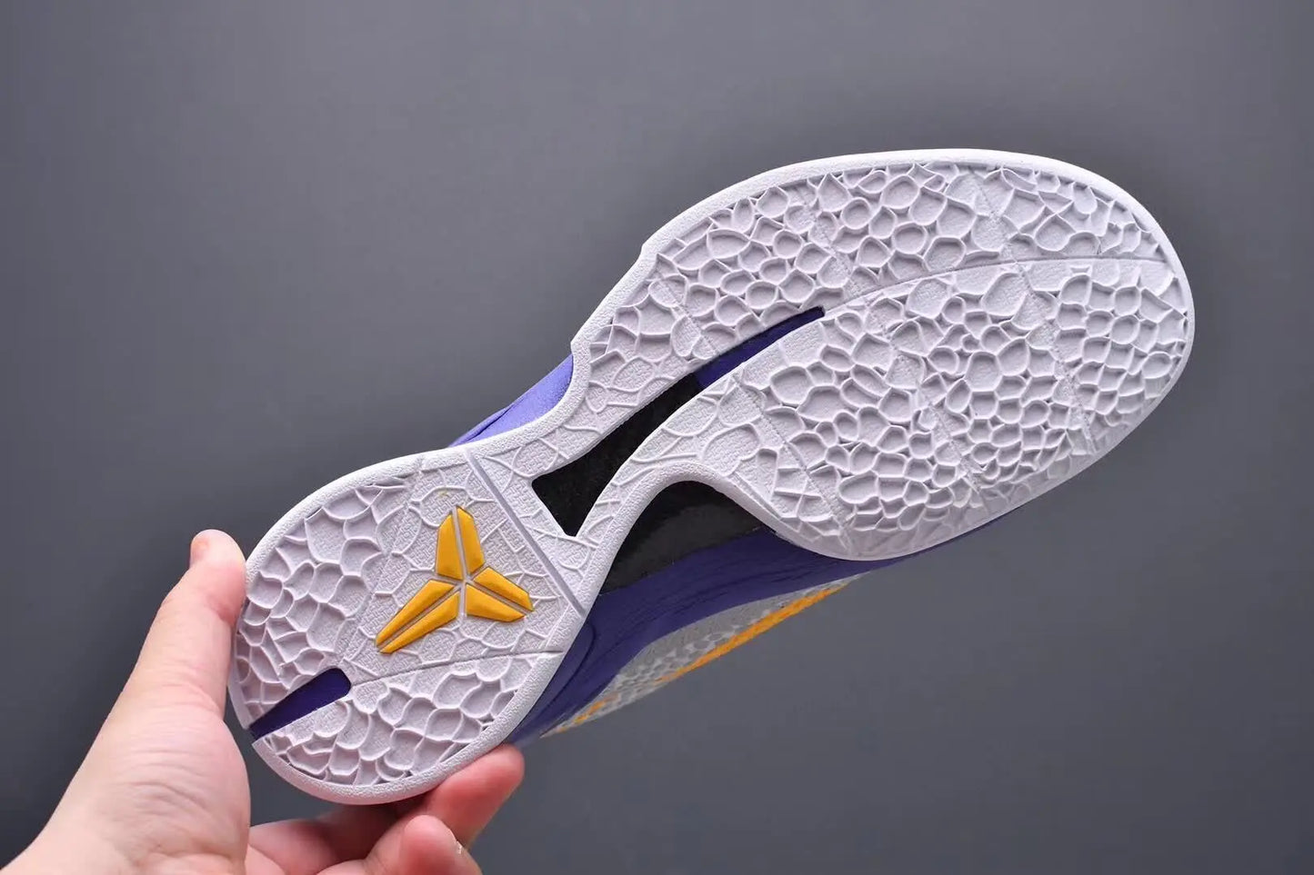 Nike Kobe 6 Lakers Home basketball shoes in purple and gold team colors
