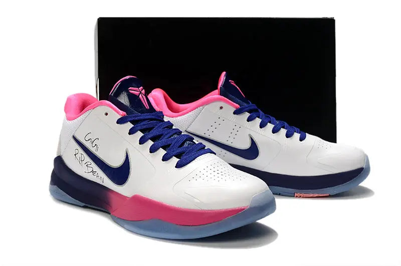 Nike Kobe 5 Protro Kay Yow basketball shoes in pink and black colorway