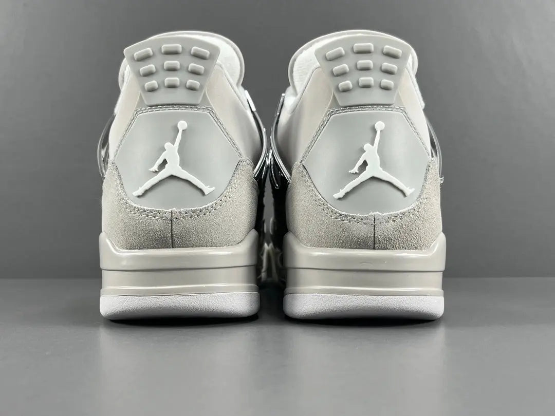 Air Jordan 4 Frozen Moments grey suede sneakers premium design men's shoes