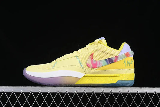 nike ja 1 x eybl nationals basketball shoes side view with vibrant eybl nationals colorway