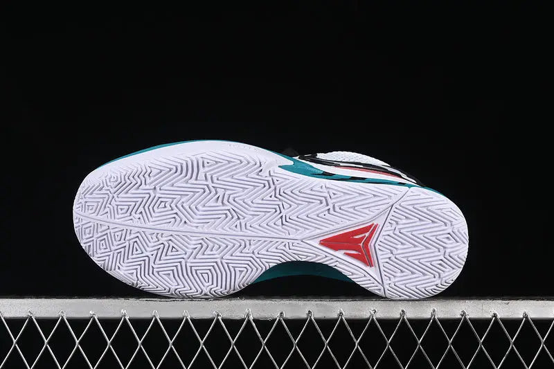 nike ja 1 x reverse scratch basketball shoes side view with bold inverted scratch colorway