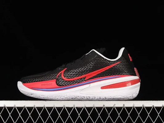 Nike Black Fusion Red athletic shoes for basketball and training