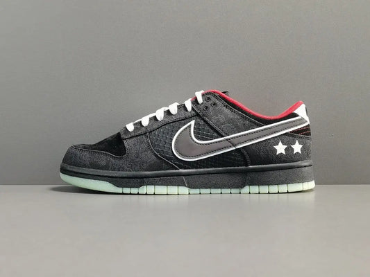 Nike Dunk Low x League of Legends sneaker with colorful character-inspired graphics and bold details