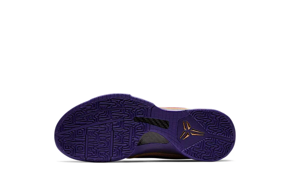 Nike Kobe 5 x Undefeated Hall of Fame basketball shoes in gold and purple colorway