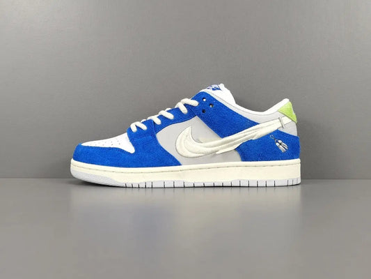 Nike SB Dunk Low Fly Streetwear Gardenia blue white green sneaker floral embroidery limited edition skate shoe