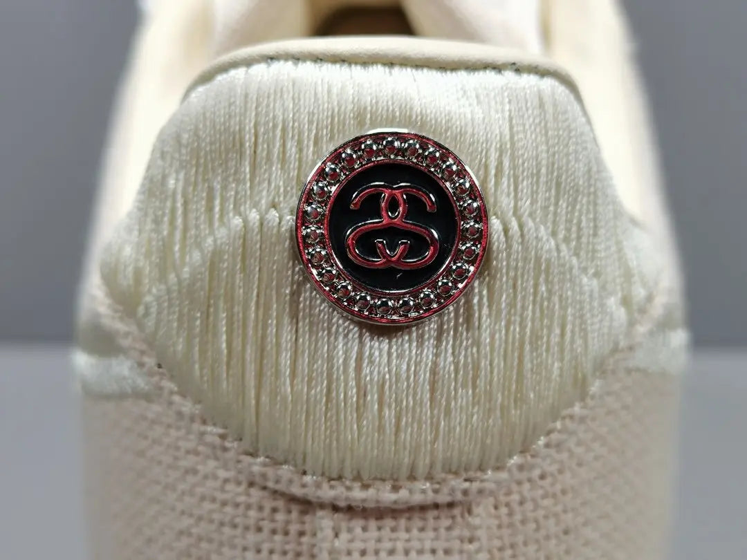 Nike Air Force 1 x Stüssy Fossil featuring textured hemp upper and minimalist branding