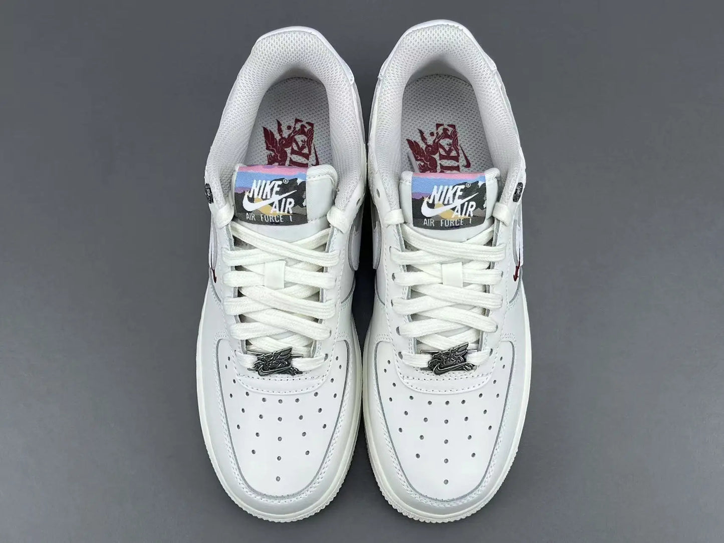 Nike Air Force 1 Pegasus Pack Phantom side view all-white leather sneaker