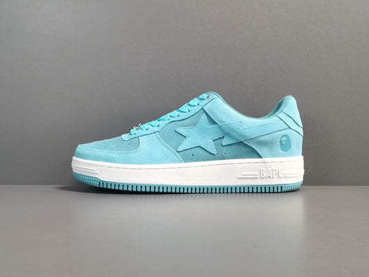BAPE STA LOW sneakers blue suede streetwear casual premium stylish shoes