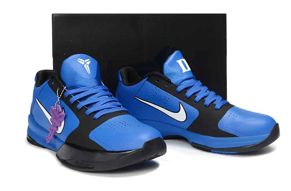 Nike Kobe 5 Protro Duke PE Game Royal basketball shoes in blue and white colorway
