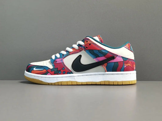 Nike SB Dunk Low Parra Abstract Art colorful skate shoes premium leather