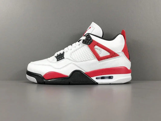 Air Jordan 4 Red Cement white grey red sneakers premium men's shoes