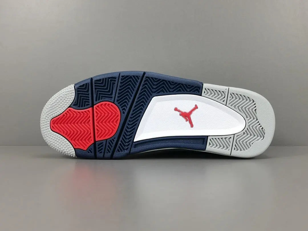 Jordan 4 Midnight Navy navy white leather retro sneakers unisex premium