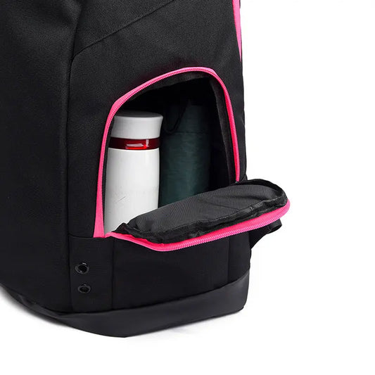 Nike Hoops Elite Pro backpack black pink front view