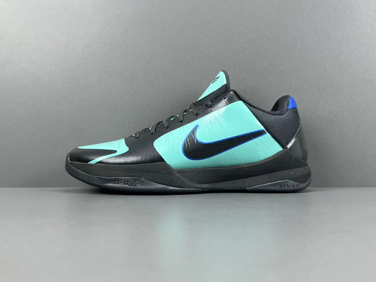 Nike Kobe 5 Protro EYBL Academy PE basketball sneakers featuring lightweight upper, forefoot Zoom Air, and elite traction
