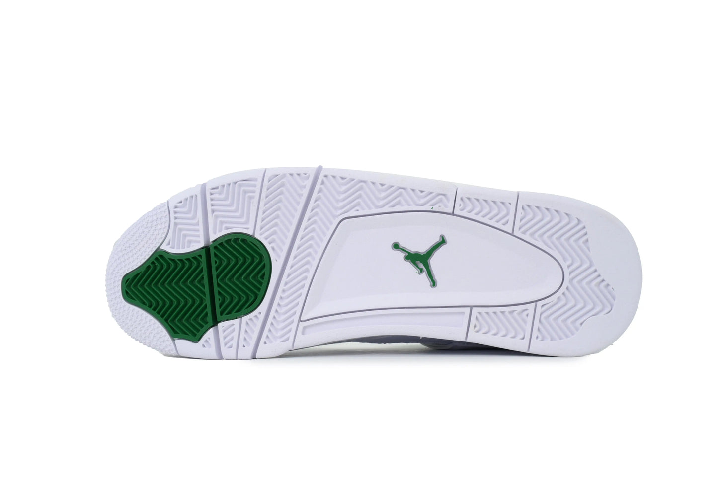 Jordan 4 Metallic Green green white leather retro sneakers unisex premium