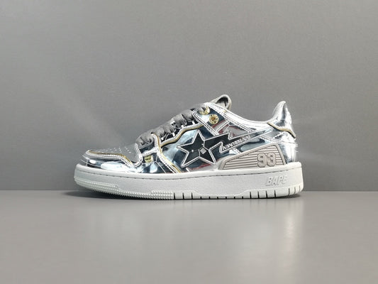 BAPE SK8 STA sneakers Hajime Sorayama collaboration metallic futuristic streetwear shoes