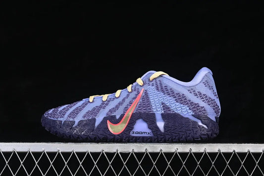 nike ja 3 x channel 12 basketball shoes side view with bold broadcast inspired colorway