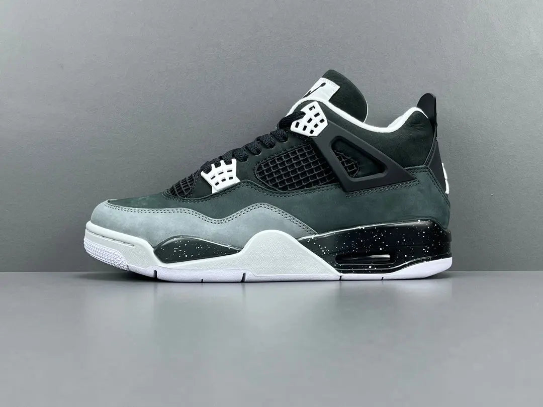 Air Jordan 4 Fear sneakers side view dark retro basketball shoes iconic design