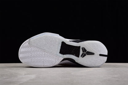 Nike Kobe 7 Elite Home basketball shoes white with purple and gold Lakers accents
