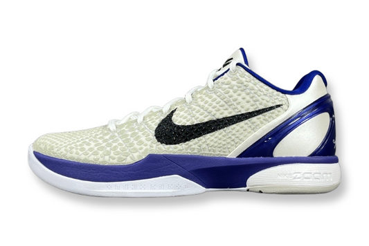 Nike Kobe 6 Concord basketball shoes white and purple sleek performance design
