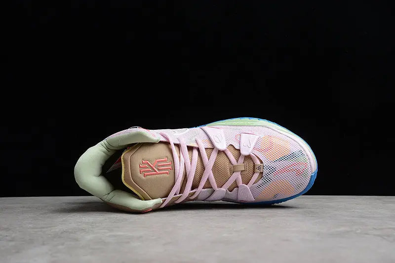 Nike Kyrie 7 x 1 World 1 People Pink basketball shoes – pink low-top sneakers with Zoom Air cushioning and bold performance design