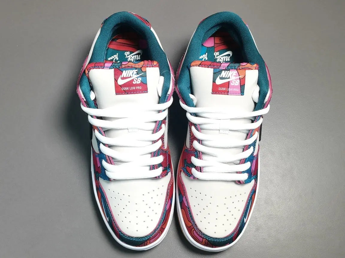 Nike SB Dunk Low Parra Abstract Art colorful skate shoes premium leather