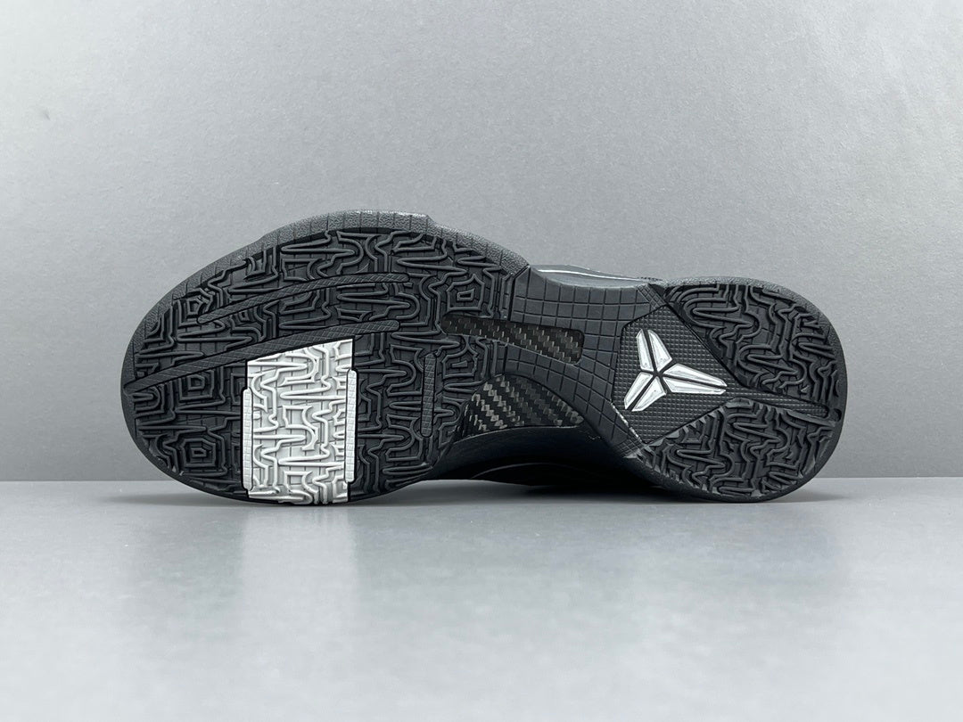 Nike Kobe 5 Blackout low-top basketball shoes in all-black stealth design colorway
