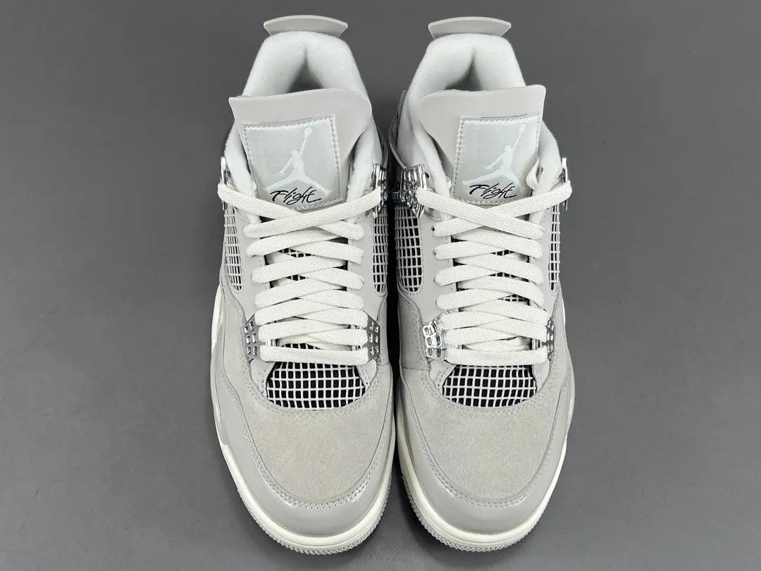 Air Jordan 4 Frozen Moments grey suede sneakers premium design men's shoes
