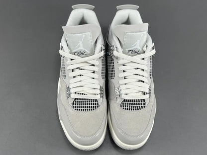 Air Jordan 4 Frozen Moments grey suede sneakers premium design men's shoes
