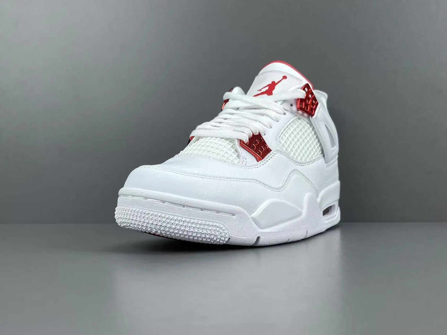 Air Jordan 4 Metallic Red white red black sneakers premium men's shoes
