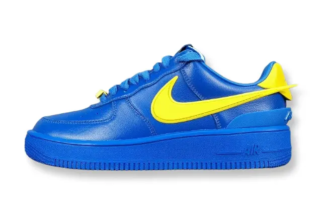 Nike Air Force 1 x AMBUSH Game Royal sneaker with oversized extended Swoosh design
