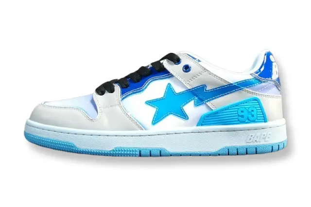 BAPE SK8 STA sneakers blue white streetwear premium stylish casual shoes