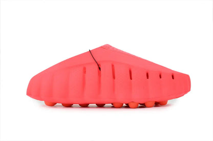 Nike Mind 001 Slide Solar Red side view lightweight Nike slides cushioned footbed slip-on sandals for men and women