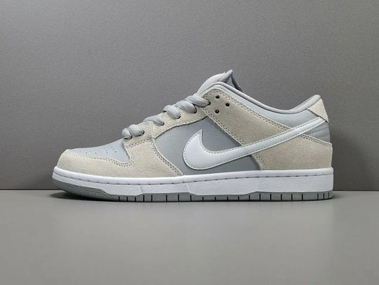Nike SB Dunk Low Summit White Wolf Grey sneaker premium leather suede limited edition skate shoe