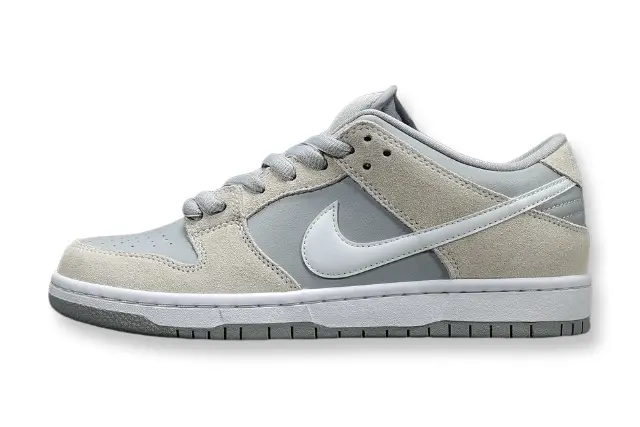 Nike SB Dunk Low Summit White Wolf Grey sneaker premium leather suede limited edition skate shoe
