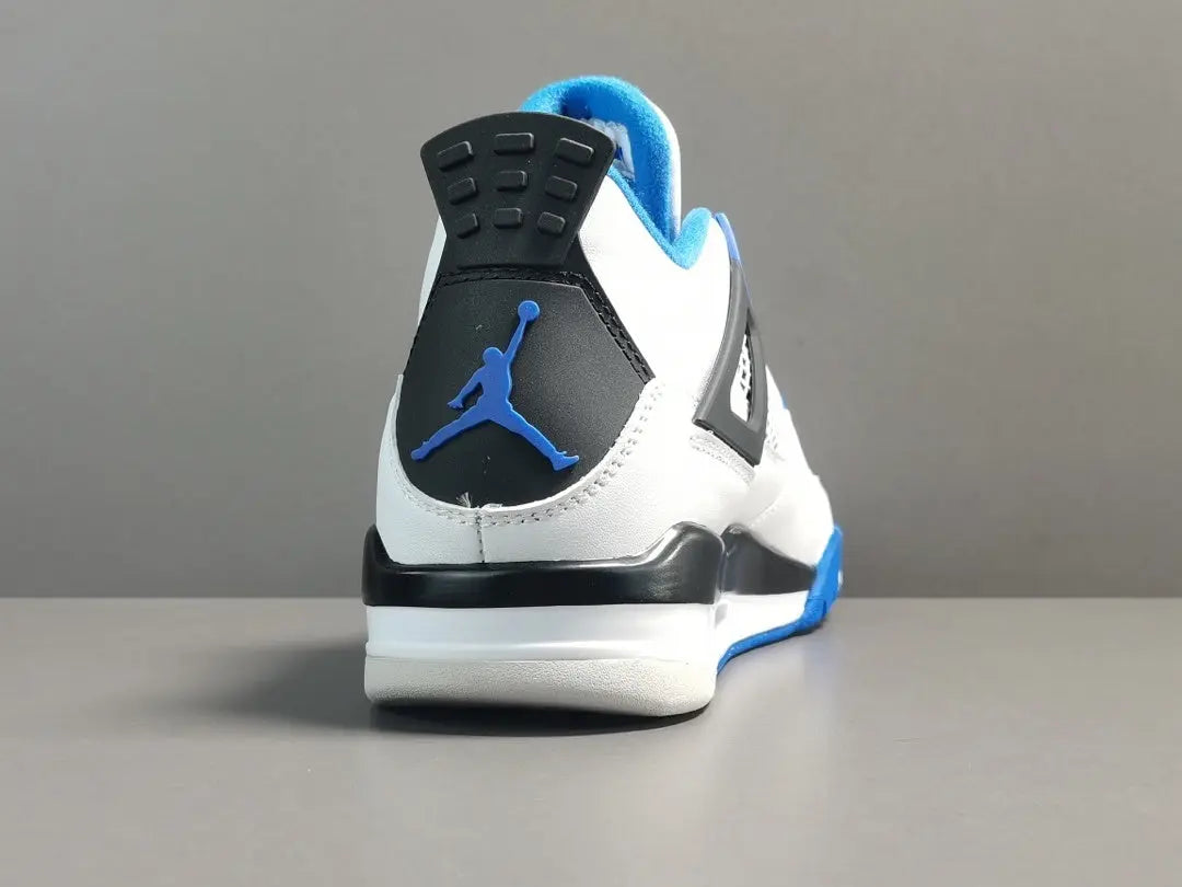 Air Jordan 4 x Motorsports sneakers black red white racing-inspired design
