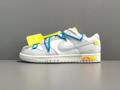 Nike Dunk Low Off-White Lot 10 collaboration premium leather sneakers