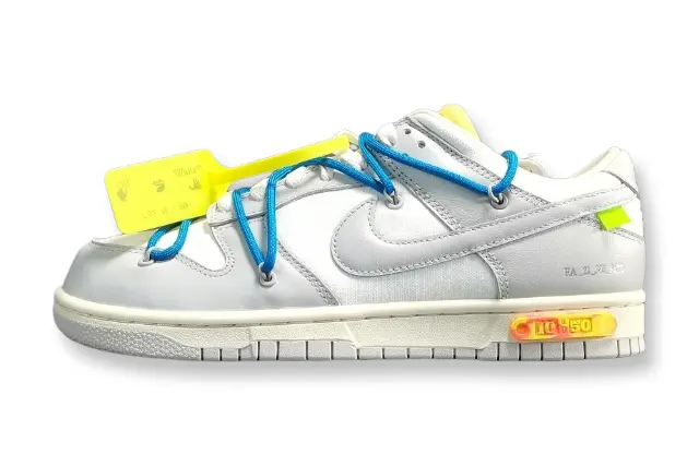 Nike Dunk Low Off-White Lot 10 collaboration premium leather sneakers