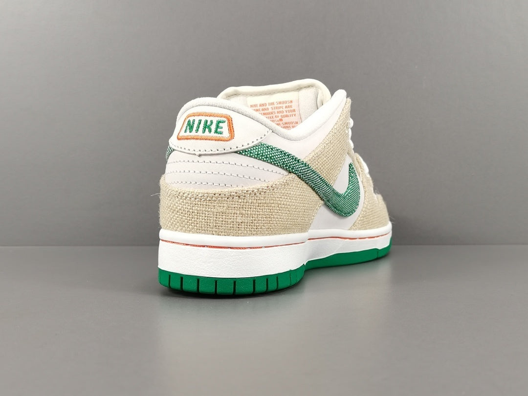 Nike SB Dunk Low x Jarritos sneaker with hemp canvas and branding
