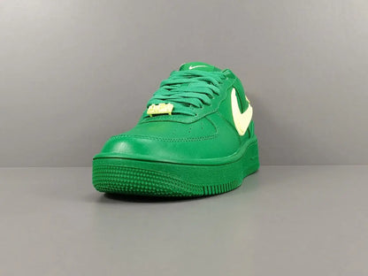 Nike Air Force 1 x AMBUSH Pine Green sneaker with oversized Swoosh design
