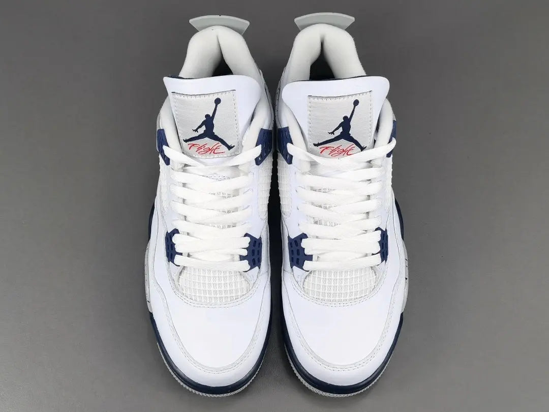 Jordan 4 Midnight Navy navy white leather retro sneakers unisex premium
