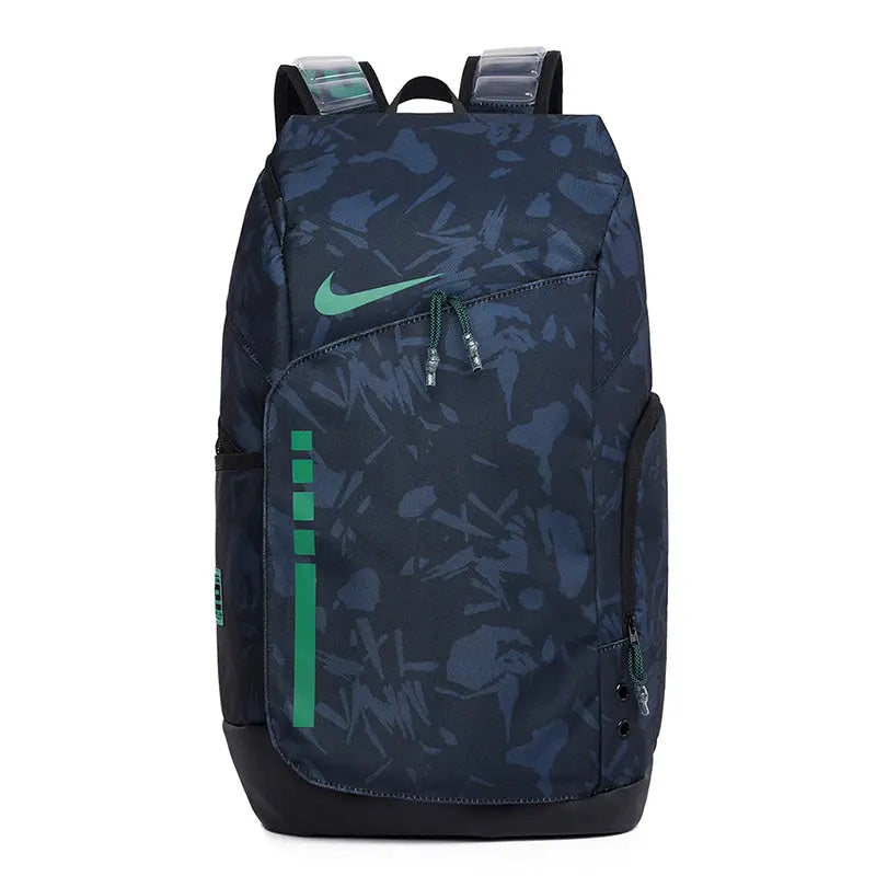 Nike Hoops Elite Pro backpack blue camo front view