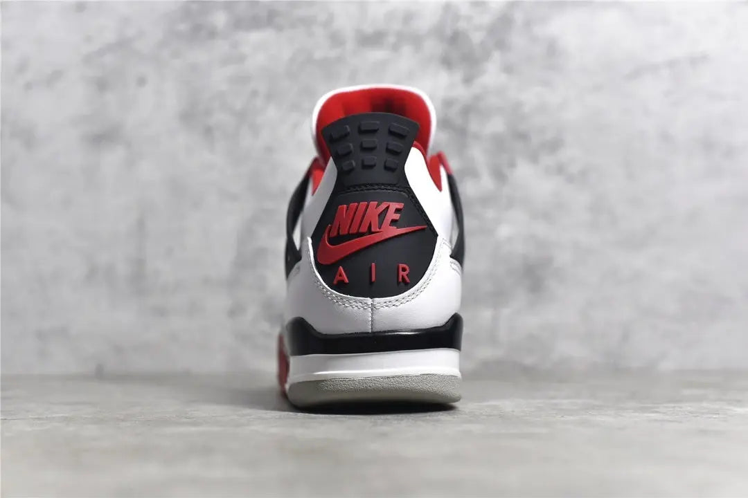 Air Jordan 4 Fire Red white black red sneakers iconic men's shoes
