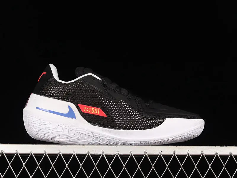 Nike Black Fusion Red athletic shoes for basketball and training