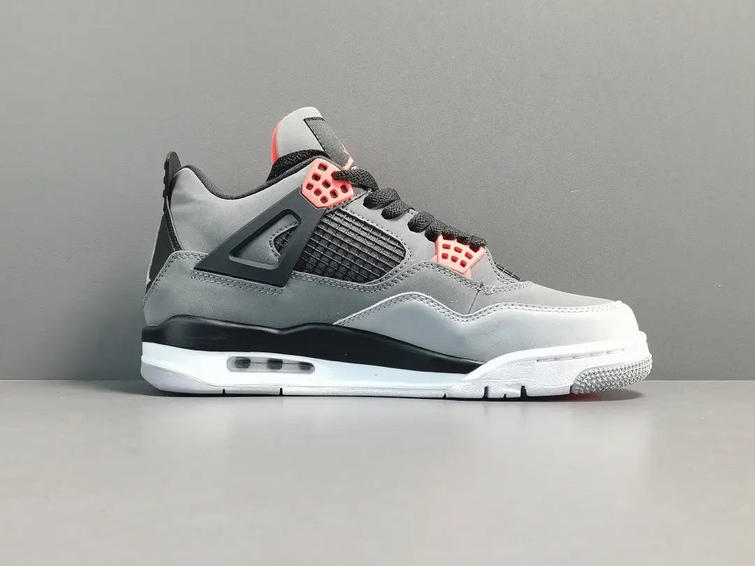 Air Jordan 4 Infrared sneakers black grey red accents iconic retro design
