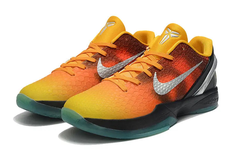 Nike Kobe 6 ASG Orange County Sunset sneakers with vibrant gradient colors and low-top silhouette.
