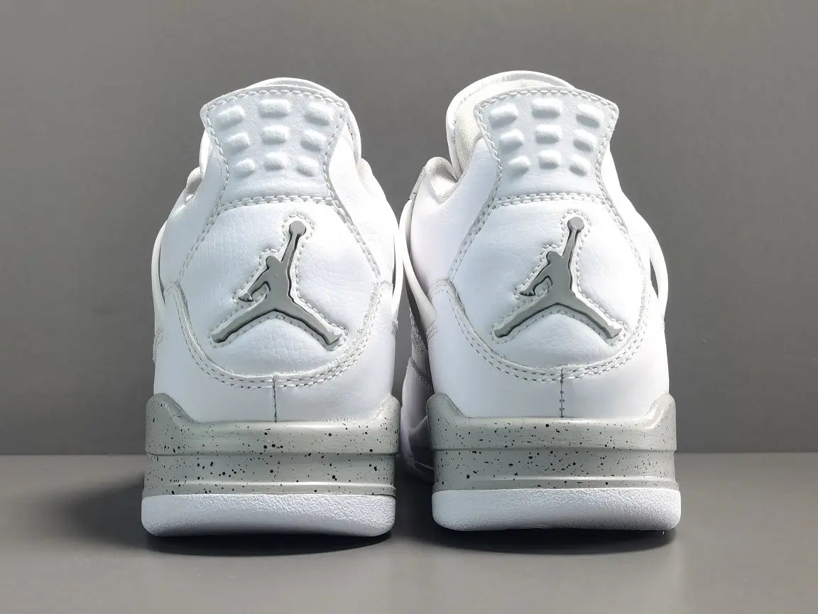 Air Jordan 4 White Oreo white black grey sneakers premium men's shoes
