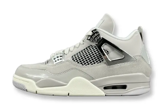 Air Jordan 4 Frozen Moments grey suede sneakers premium design men's shoes
